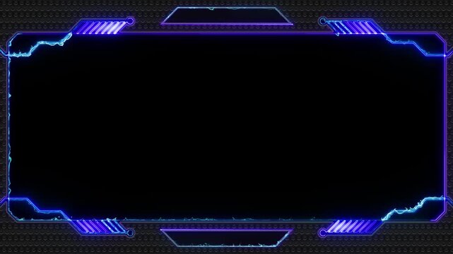 Tech frame Neon Motion Graphic Infinite Live Stream Background Obs Overlay And Streaming Overlay	
