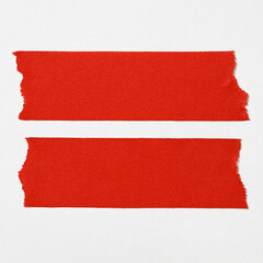 Obraz premium Realistic red adhesive tape strips isolated on white background. Perfect for sale promotion, warning label, discount banner, scrapbook design and bold marketing graphics.