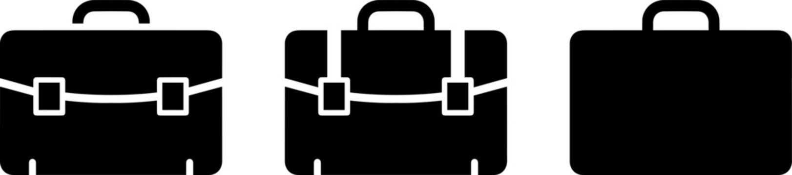 Modern briefcase icons for business and travel