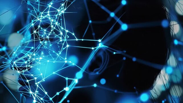 Digital Cognitive Representation: A captivating digital depiction of the human mind, showcasing the intricate network of thoughts, knowledge, and intelligence.