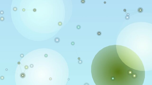 soap bubbles on blue background