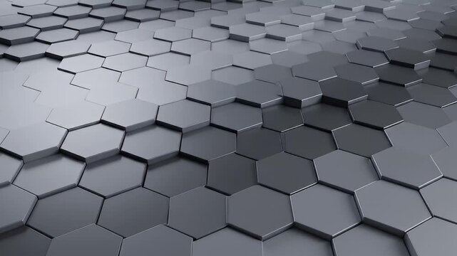 Dynamic hexagonal tile pattern video abstract texture.