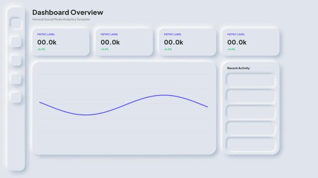 Modern Dashboard UI Design with Overview and Recent Activity Sections