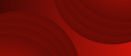 Abstract red curved layered background with smooth gradient and flowing circular shapes
