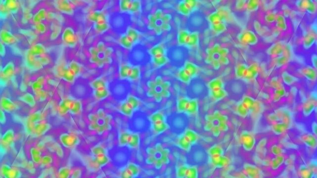 A vibrant, multicolored pixelated pattern fills the frame, with tiny dots of various colors blending together to create a mesmerizing mosaic-like effect