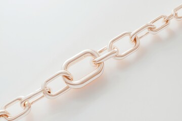 Obraz premium Strong chain link symbolizing security and protection on a light background