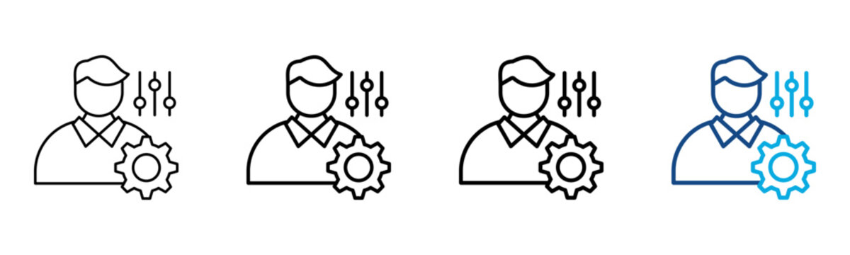 Self Regulation Icon Different Style Outline Collection Set Vector illustration
