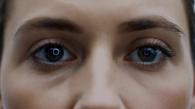 Intense Gaze: A close-up shot captures the intense, unwavering focus emanating from a pair of captivating eyes, their depths revealing untold stories and emotions.