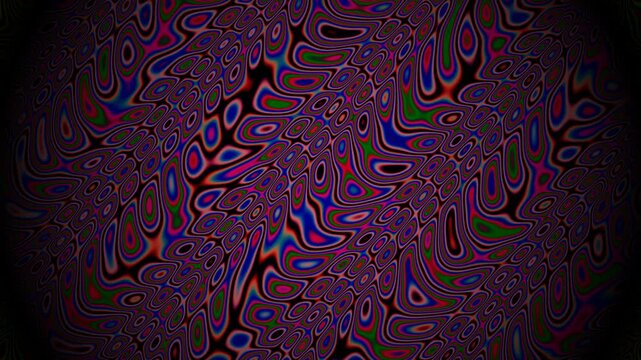Abstract Future Peach Bio-Luminescent Information Flow Loop