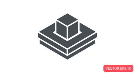 3D Geometric Shapes Stacked on Each Other.