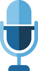 Modern microphone in sleek blue tones for professional recording