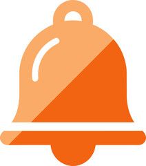 Vibrant orange bell icon for notifications and alerts