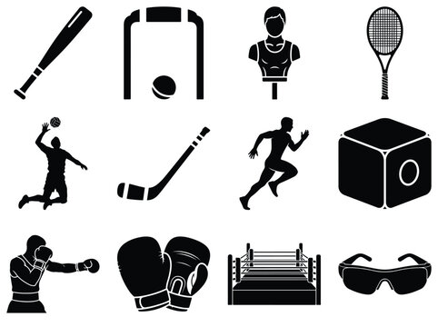 Black and White Sports Equipment and Activities baseball bat
