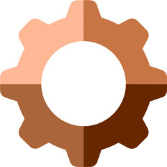 Modern Flat Design Gear Icon Illustration for Settings and Technology