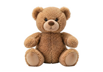 Obraz premium A brown teddy bear sitting on a white background isolated on transparent background