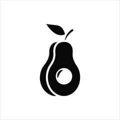 Avocado icon. Avocado fruits vector illustration for web design. Isolated on white background.