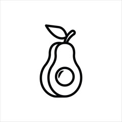 Avocado icon. Avocado fruits vector illustration for web design. Isolated on white background.