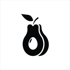 Avocado icon. Avocado fruits vector illustration for web design. Isolated on white background.