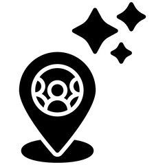 meeting point ai solid icon