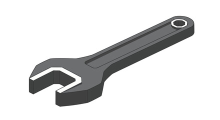 Obraz premium Adjustable Wrench Tool Isolated on White.