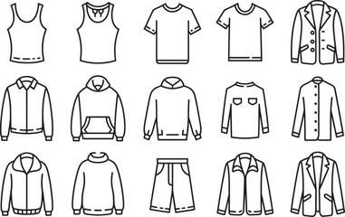 Fototapeta premium Collection of various clothing items and apparel
