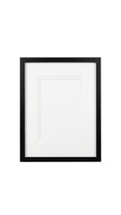 Picture frame mockup with empty white interior isolated on transparent background