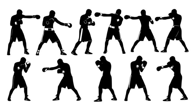 boxxing silhouettes
