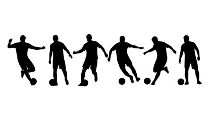 soccer shoot silhouettes

