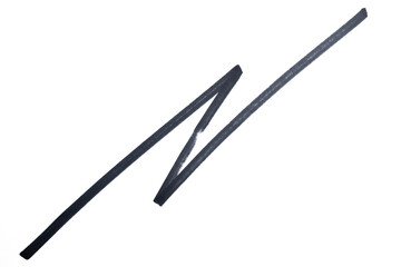 the lightning symbol drawn with black marker
