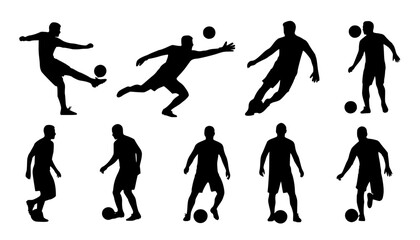 soccer shoot silhouettes
