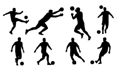 soccer shoot silhouettes
