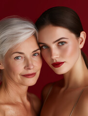 portrait of two mom and daughter