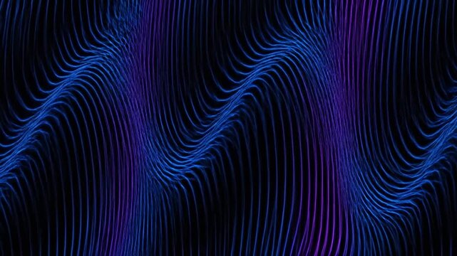 Blue and Purple Wavy Lines Pattern.