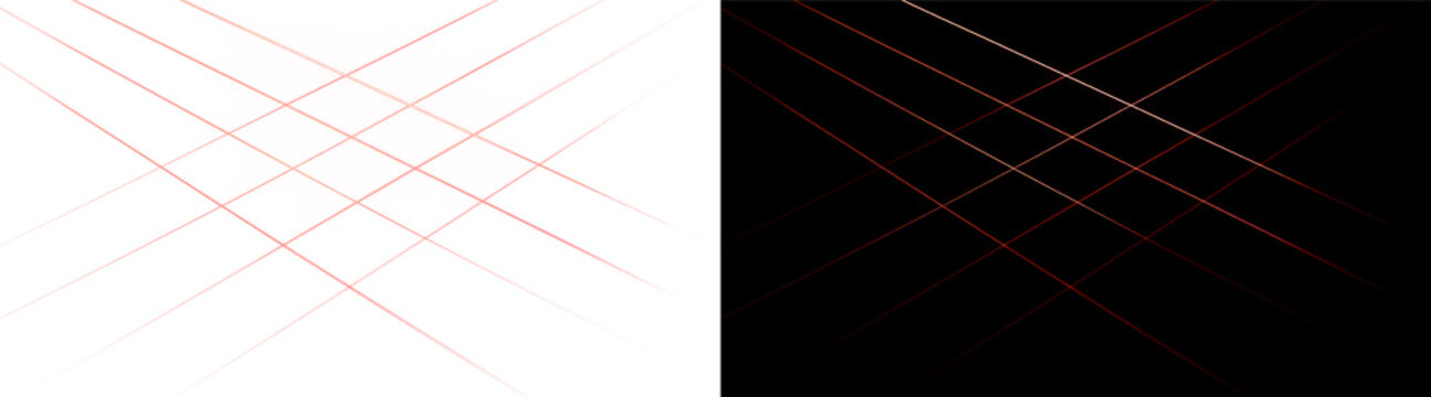 Abstract red laser grid made of crossing glowing lines with bright nodes. Isolated VFX overlay as transparent PNG; preview shown on black background.