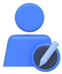 User Account setting with pencil Icon