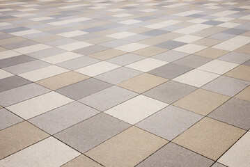 pavement background with  washed concrete slabs in soft browns