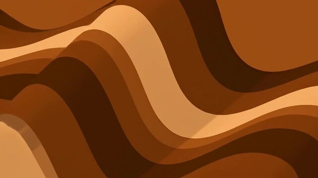 Close up of brown waves moving in a loop or Wide shot of stripes flowing in studio