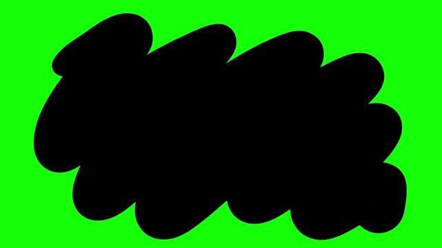 bloob painting brush hand drawn on green screen