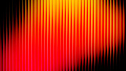 Naklejka na ściany i meble Ripple glass gradient background. Abstract neon glass gradient background with iridescent holographic reflections and ribbed distortion. Frosted glassmorphism effect in red and orange colors. Vector
