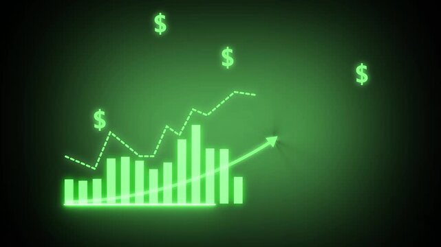 Business profit increase graph 2019 market trend animation. Corporate earnings report 2019 Rising statistics motion graphic.