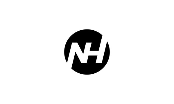 NH initial letters logo or NH monogram	
