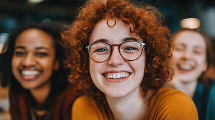 Diverse Friends Smiling Together