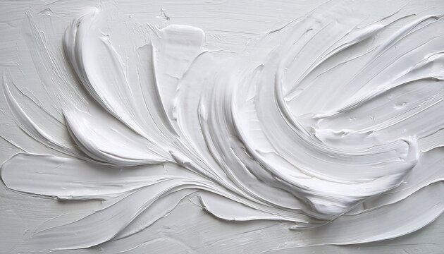 abstract white paint texture with thick strokes and visible brushwork creating a textured surface