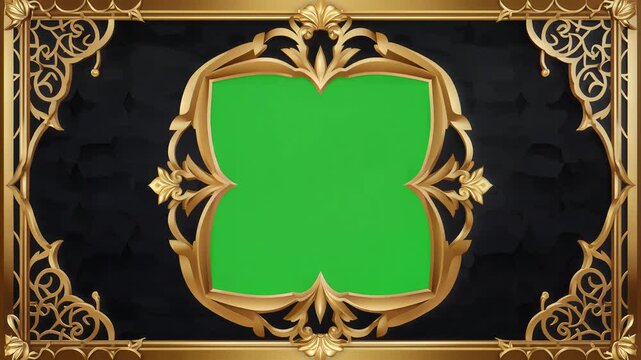 Luxury Frame Opening with Green Screen