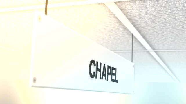 Cinematic Hospital Sign Filler Shot Series - Chapel