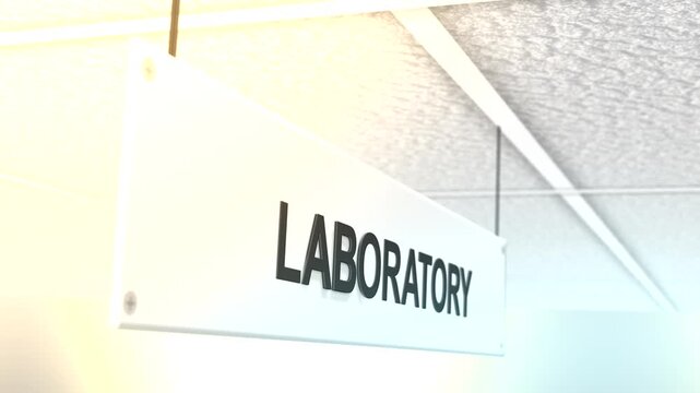 Cinematic Hospital Sign Filler Shot Series - Laboratory