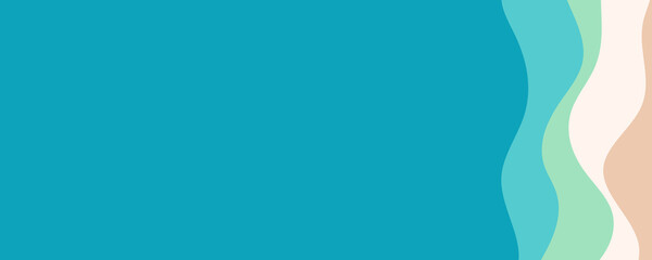 Abstract Beach Scene with Wavy Color Layers