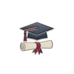 Graduation Cap and Diploma Isolated Transparent Background