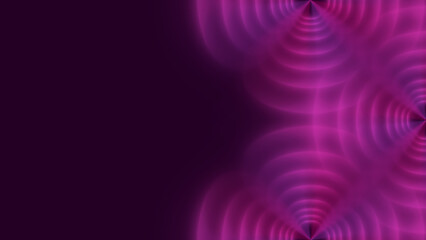 Abstract background featuring glowing concentric ripple waves in vibrant pink and deep magenta gradient tones arranged in a dynamic diagonal composition.
