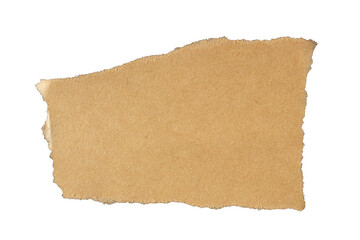 Ripped Brown Paper PNG with Torn Edges, Realistic Paper Tear Cut Out Isolated on Transparent Background for Design and Mockup Use